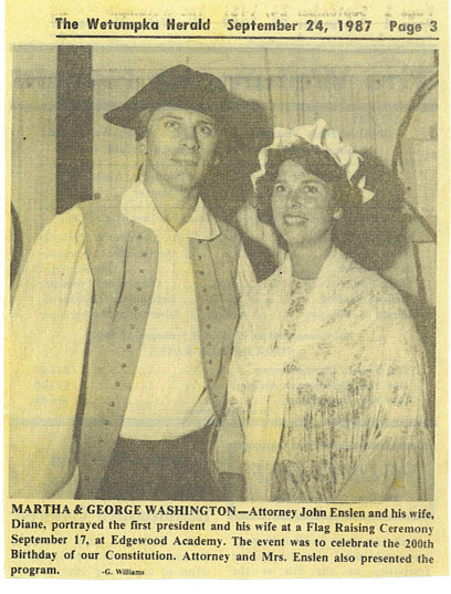 42/64 John and Dianne as George and Martha Washington in 1987