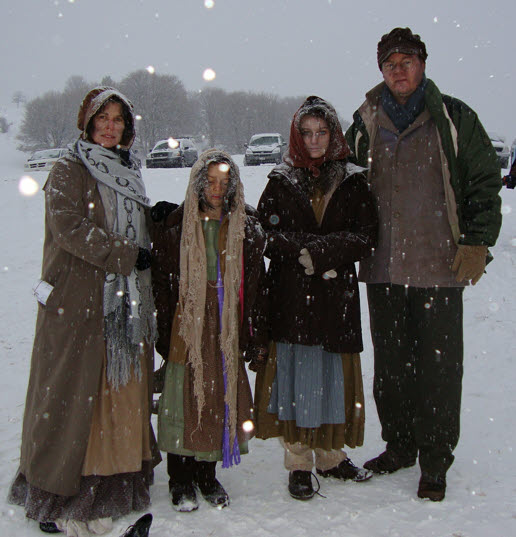 17/26 Dianne with (L-R) granddaughters Sibley Slade and Skyler Slade, and their father Bryant Slade