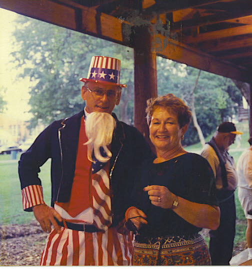 26/26 John as "Uncle Sam" on a 4th of July with Mayor Jo Glenn