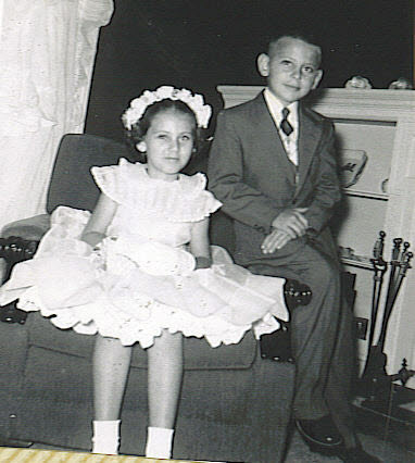10/64 John and his sister Emily on Easter Sunday 1955
