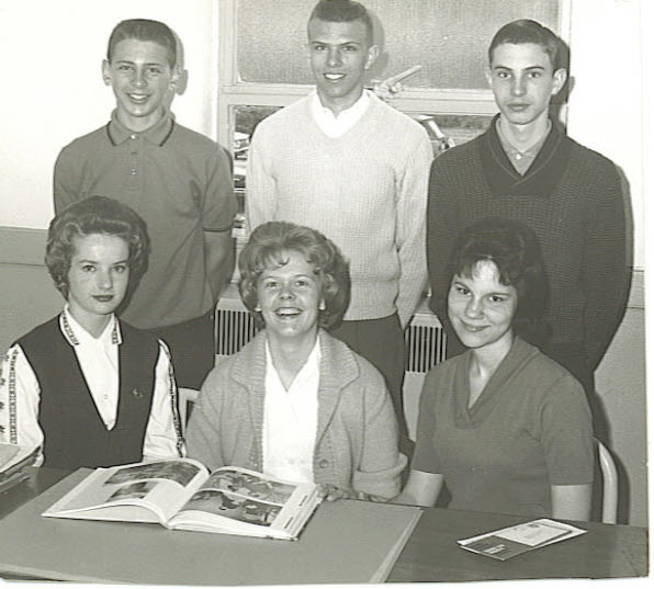 17/64 John (back left) with Student Council nembers in 1962