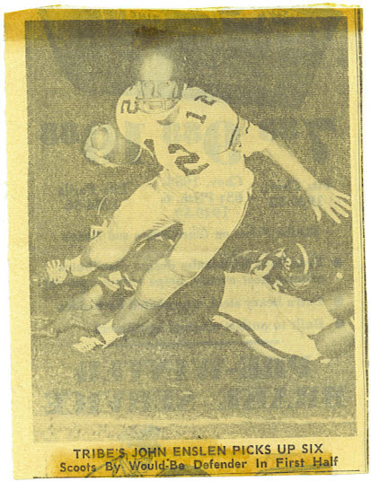 19/64 John playing football in 1964 for WHS